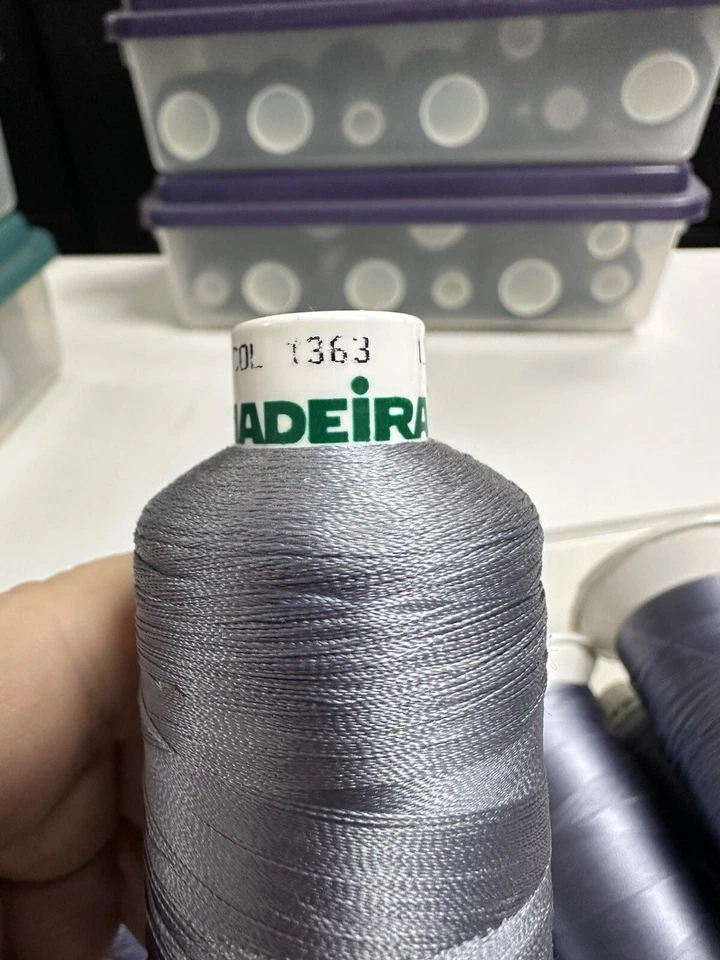 7 Madeira Classic Rayon Embroidery Thread - 40 5500 yd -GREY#1363 - Image 2 of 4