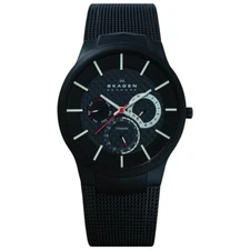 Skagen Multifunction Titanium Mesh Band Black Dial Men's Watch 809XLTBB