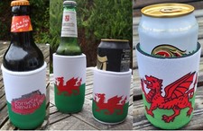Cymru Wales Welsh Flag Stubby Holder - Can/Bottle Cooler