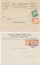 EL SALVADOR 1926/27, 10C. (2 x) u. 10 C. + 20 C., MeF u. Misch-Frank. 2 Kab.-Bf.