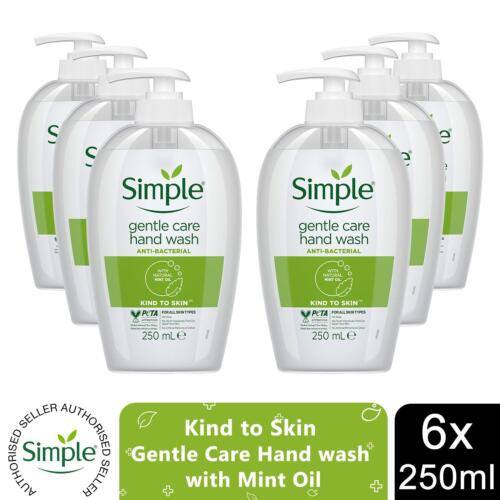Simple Kind to Skin Gentle Care Hand wash with Mint Oil 250ml, 6 Pack - Picture 1 of 12