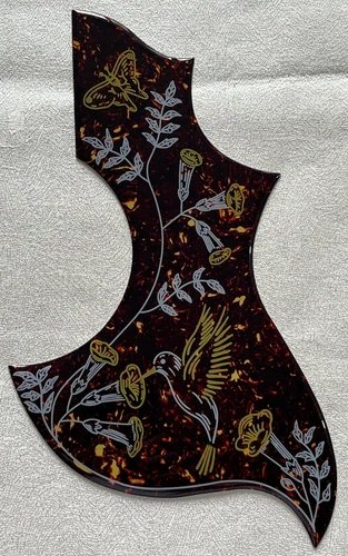 Crystal Self Adhensive Pickguard For Gibson Hummingbird Acoustic Guitrar Brown