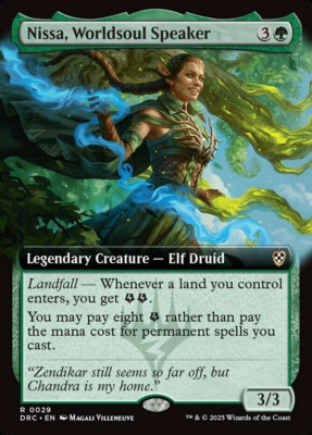 Nissa, Worldsoul Speaker - EXTENDED ART MTG Commander Aetherdrift NM
