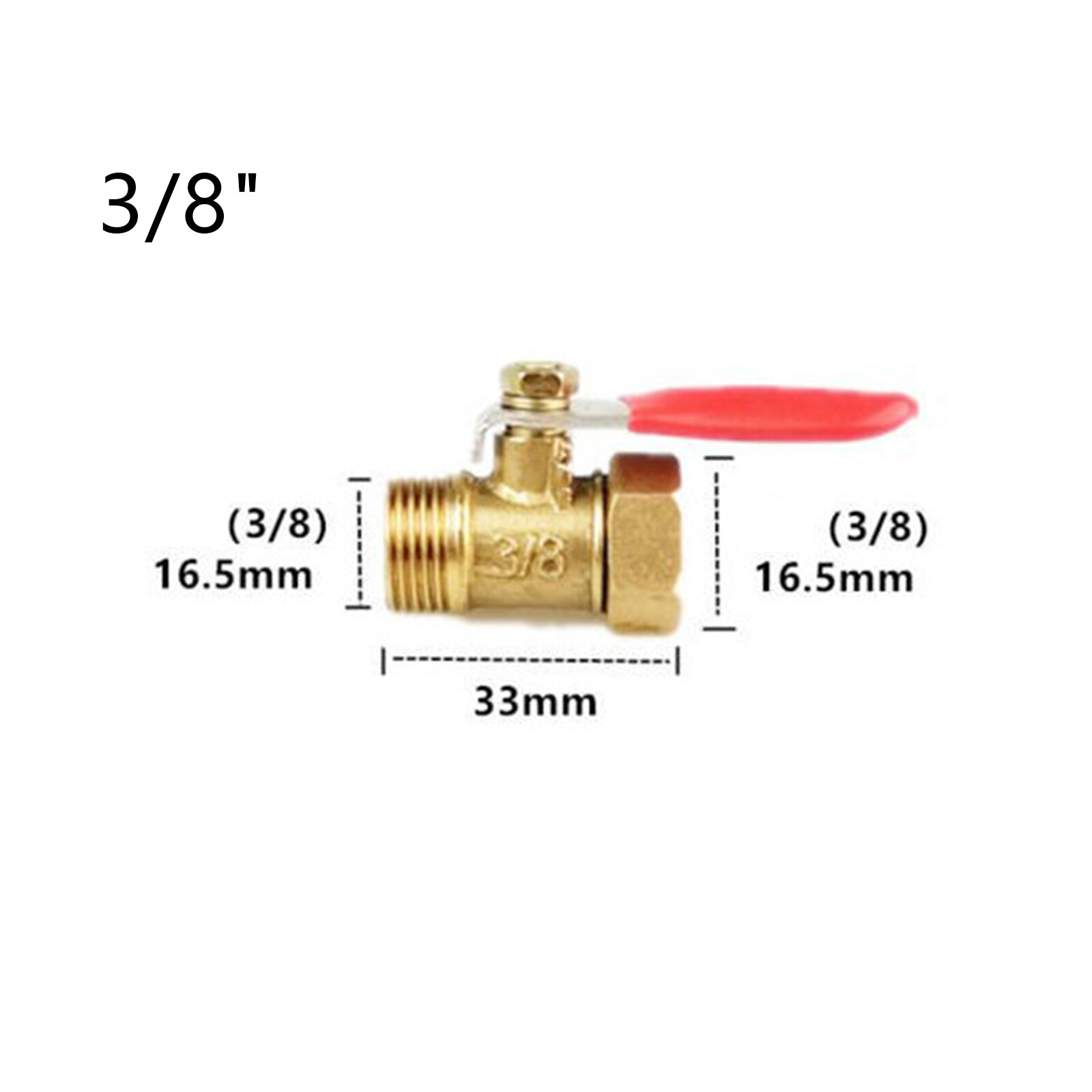 BSP Brass Lever Ball Valve Male to Female Full Flow Ball Valve 1/4" 3/8