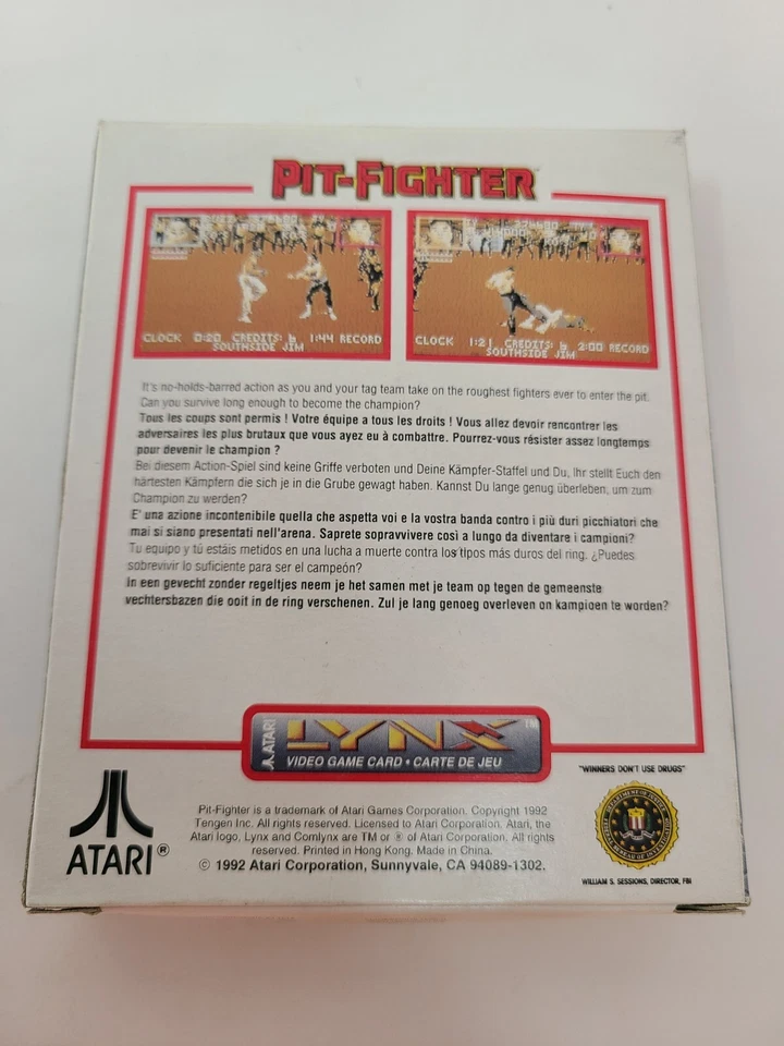 Pit Fighter Atari Lynx [CIB] TESTED WORKS - Image 3 of 4