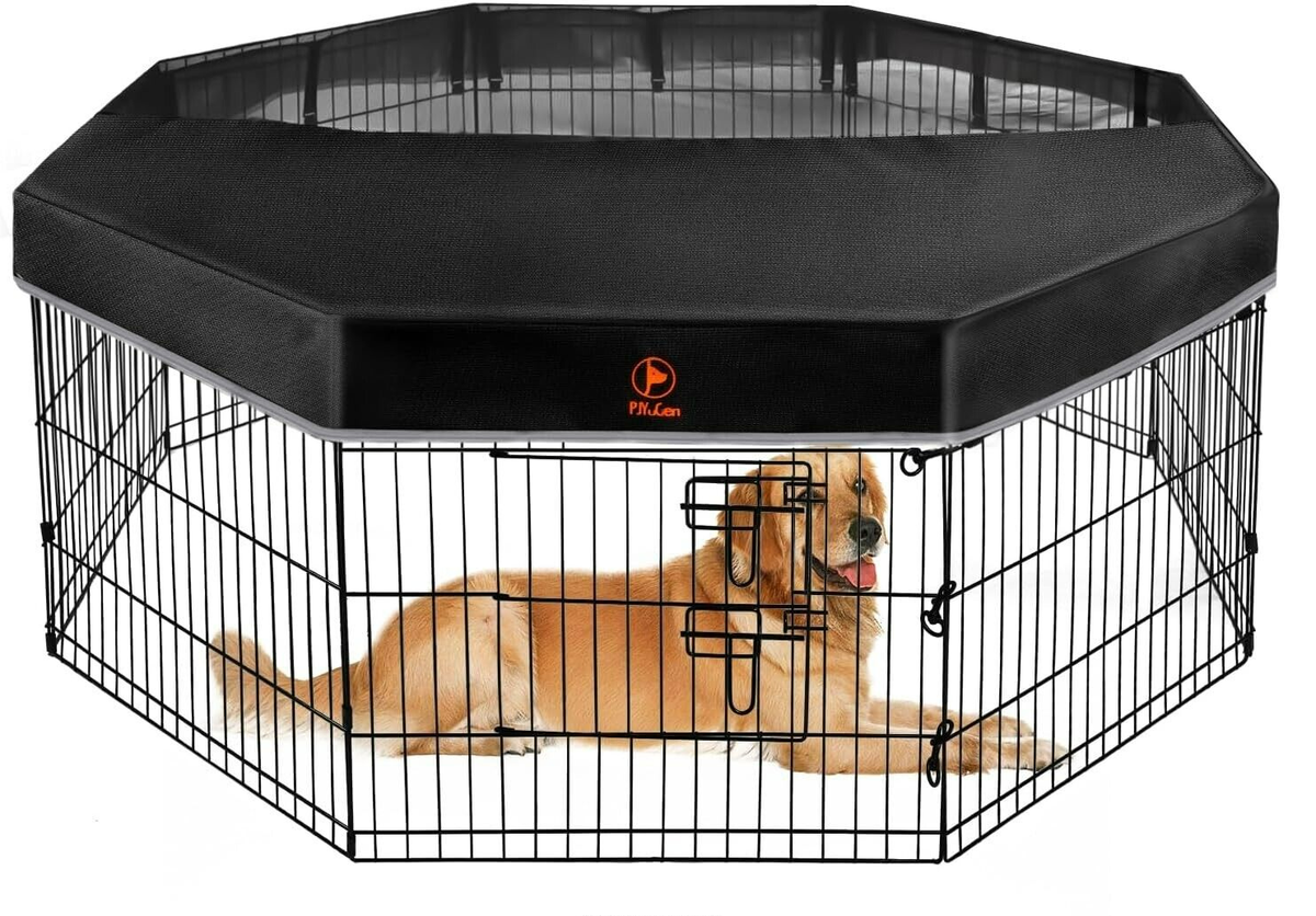 TOP COVER FOR Dog Pet Playpen Indoor/Outdoor, Hexagon Escape-Proof Sun  shade Pen