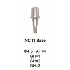Straumann Compatible Dental NC TI Base with screw D4.5 AH 4 GH 1,2,3MM