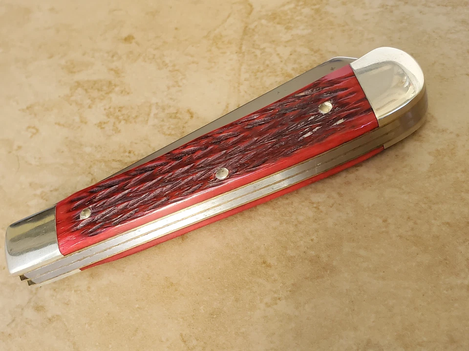 Совершенно классический карманный нож Boker Trapper 2525 SRB с красной костью SOLINGEN ГЕРМАНИЯ - Изображение 3 из 4