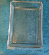 Uranium Glass Refrigerator MEATS Dish 9x12