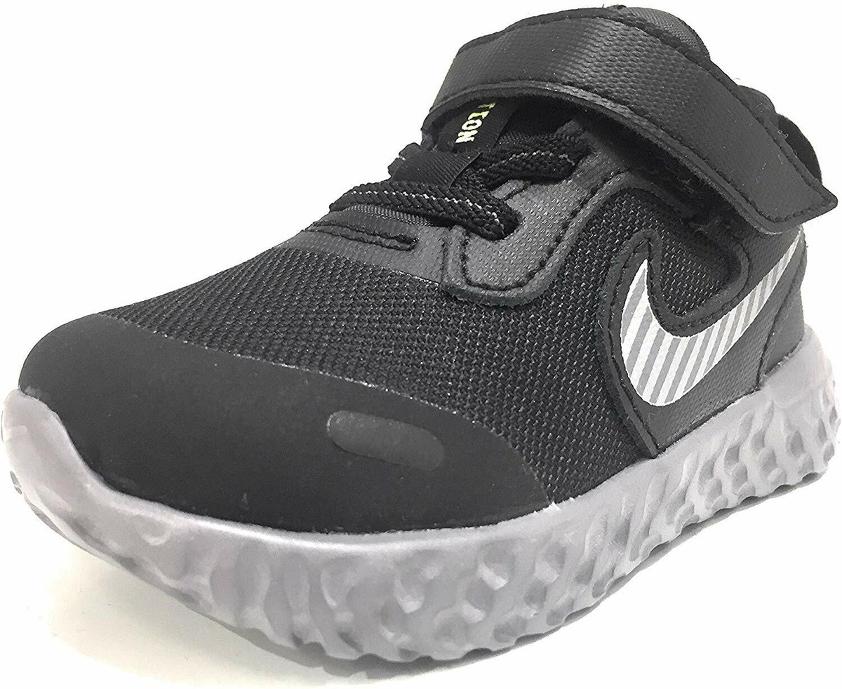 NIKE REVOLUTION TDV BLACK SILVER GUNSMOKE VOLT CQ4634 001 INFANT US SIZES