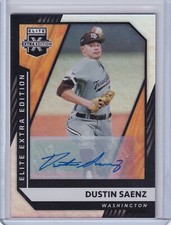 2021 Panini Elite Extra Edition Baseball #112 Dustin Saenz RC AUTO NATIONALS