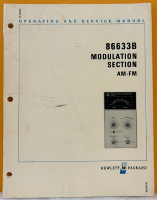 HP / Agilent 86633-90007 1975 86633B Modulation Section AM-FM