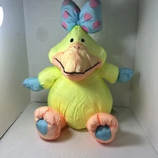 Vintage 1990 Stuffins Lumpy's Gang Yellow Duck Nylon Pufffalump Plush RARE W/tag