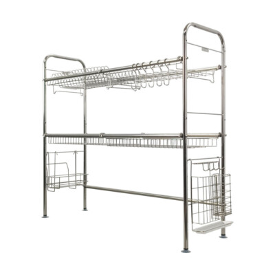 41'' Stainless Steel Kitchen Shelf Dish Drying Rack Storage Rack Tableware Stand