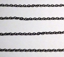 10 feet GUN METAL Black Flat CABLE Chain 2mm x 3mm Shiny Links~ Nickel/Lead Free