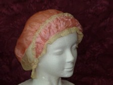 Antique Boudoir Hat Valenciennes Lace Edwardian Flapper Dust Night Cap Bonnet