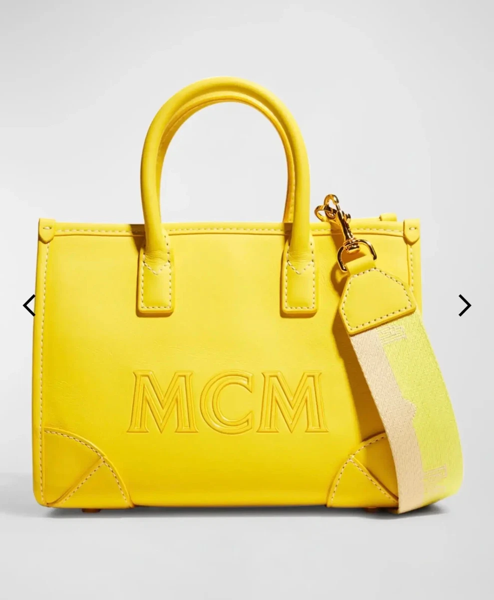 Yellow sales mcm bag