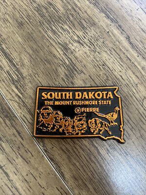 South Dakota State Collectors Club Rubber Fridge Magnet Mt Rushmore Pierre
