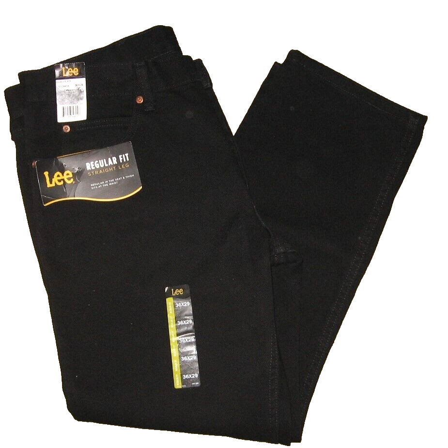 36x29 Double Black Regular Fit Straight Leg New With Tags