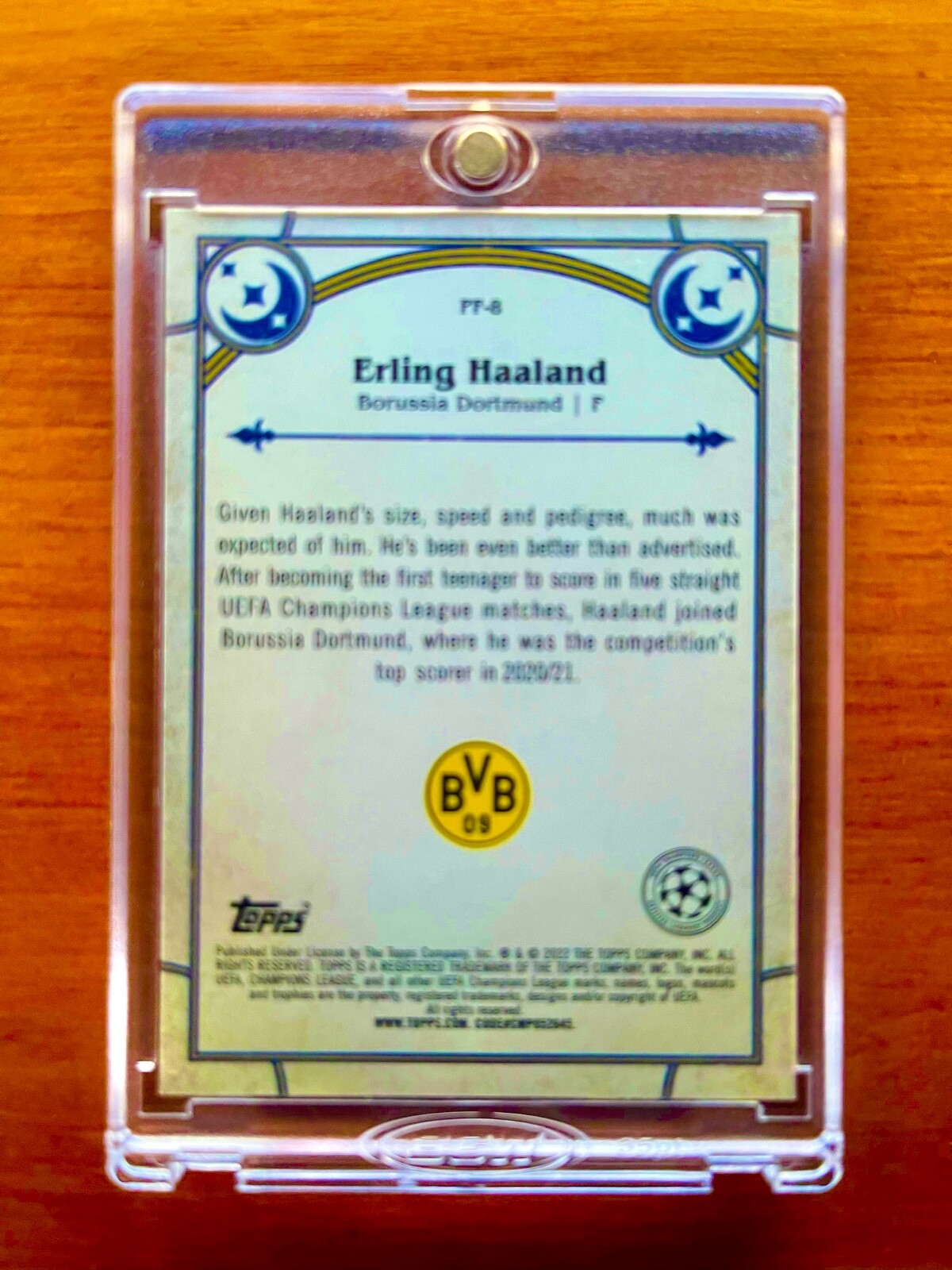 Erling Haaland RARE ROOKIE REFRACTOR TOPPS CHROME INVESTMENT CARD SSP MVP MINT view 2