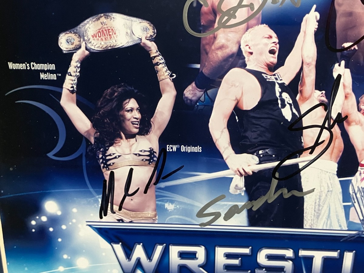 WWE WRESTLEMANIA 23 Ring Rope Signed Plaque Benoit Khali RVD