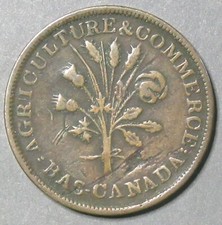 CANADA  NO DATE UN SOU MONTREAL TOKEN VF DETAIL 