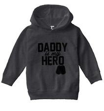 Daddy Is My Hero - Military Dog Tags Veterans Day Toddler/Youth Hoodie
