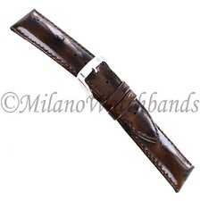 18mm Speidel Dark Brown Patent Ostrich Grain Unisex Watch Band SHORT 1017 180