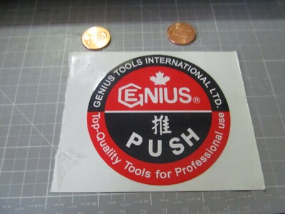 GENIUS PUSH Sticker / Decal ORIGINAL  OLD STOCK