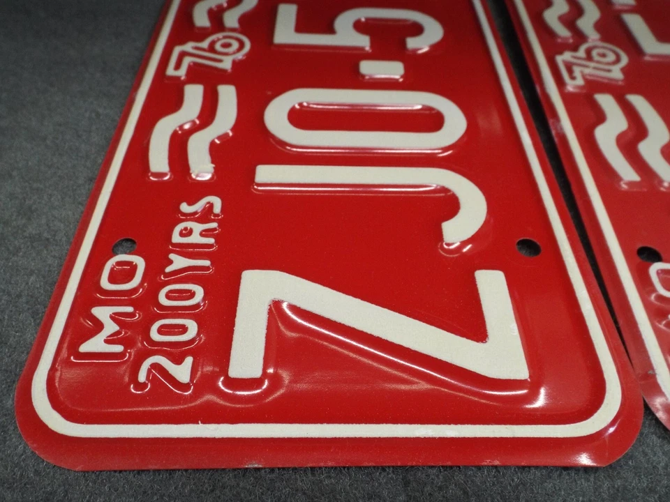 Nuevo de Lote Antiguo 1977 Missouri matrículas ZJO-579 Ford Chevrolet Dodge AMC Pontiac Buick Foto 3 de 4