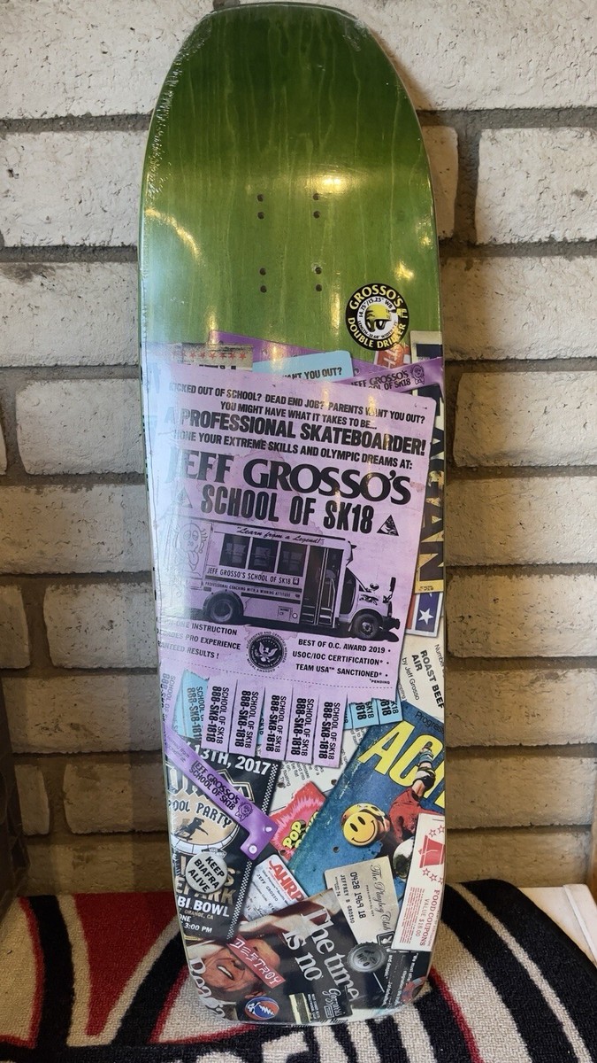Anti Hero Jeff Grosso School Of Sk-18 Green Stain 9.25