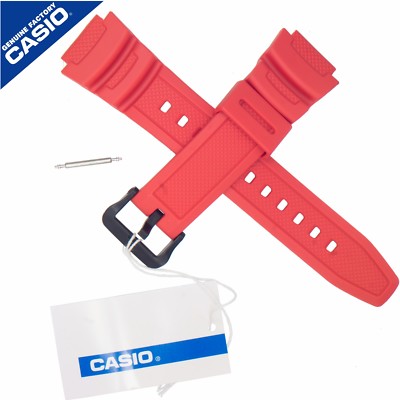 Original Casio Uhrenarmband Band für AE-1000W-4AVEF AE1000W AE 1000W ROT 