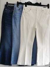 M&S High Waisted FLARE LEG Added Stretch CROPPED  JEANS _ various