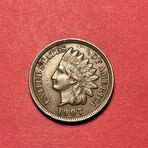 (1) Beautiful Antique 1907 Indian Head Cent/Penny XF-EXTRA FINE NICE DETAIL
