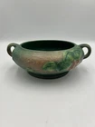 Roseville Green Fuchsia Console Dish #348-5"