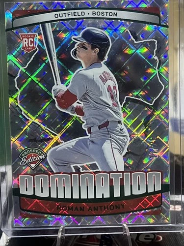 2025 Panini Prospect Edition Domination Roman Anthony Boston Red Sox RC #17/25
