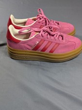 Adidas Gazelle Bold Shoes Womens 7 Pink Red G...