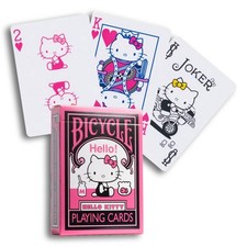 BICYCLE Hello Kitty Schwarz & Pink Poker Spiel Karten Deck, 52 Card Set