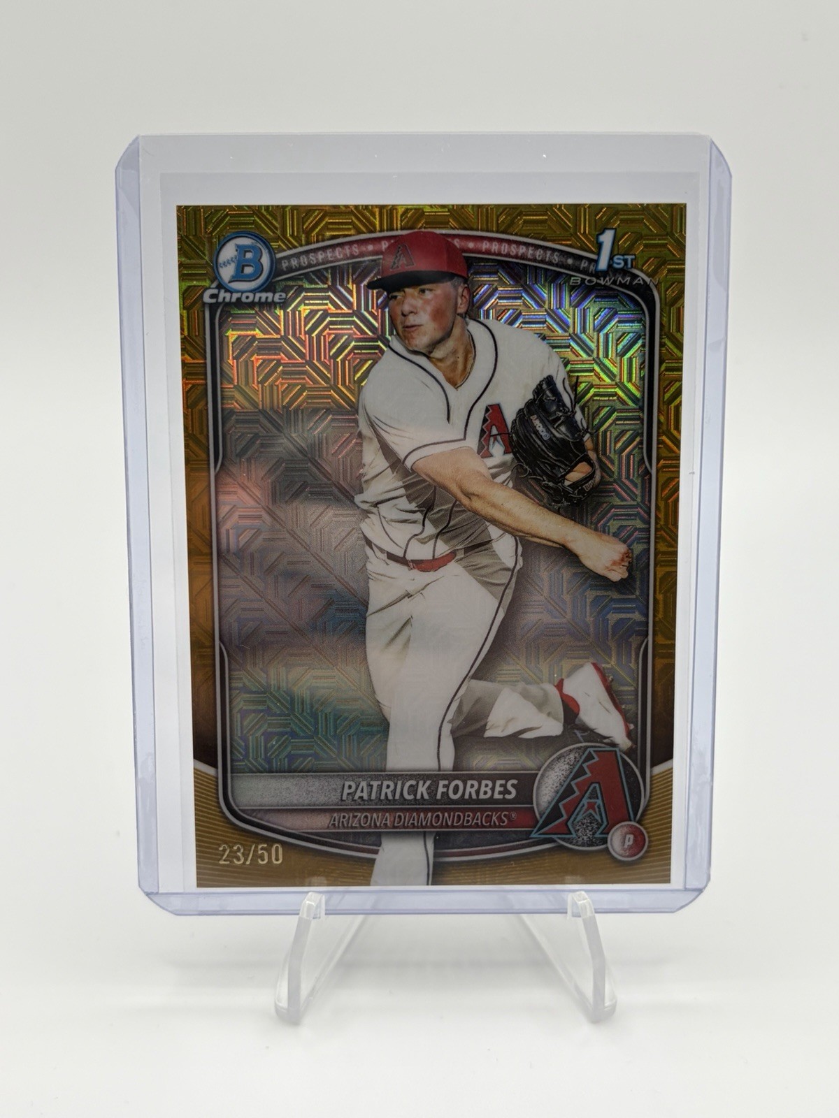 2025 Topps Bowman Draft Patrick Forbes Gold Mojo 1st Bowman 23/50 #BDC-89