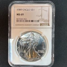 U.S. Mint 1989 American Silver Eagle $1 1 oz .999 Silver NGC MS69 8692446-064