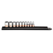 14 In. Drive 6-point Sae Hi-viz Socket Set 10-piece