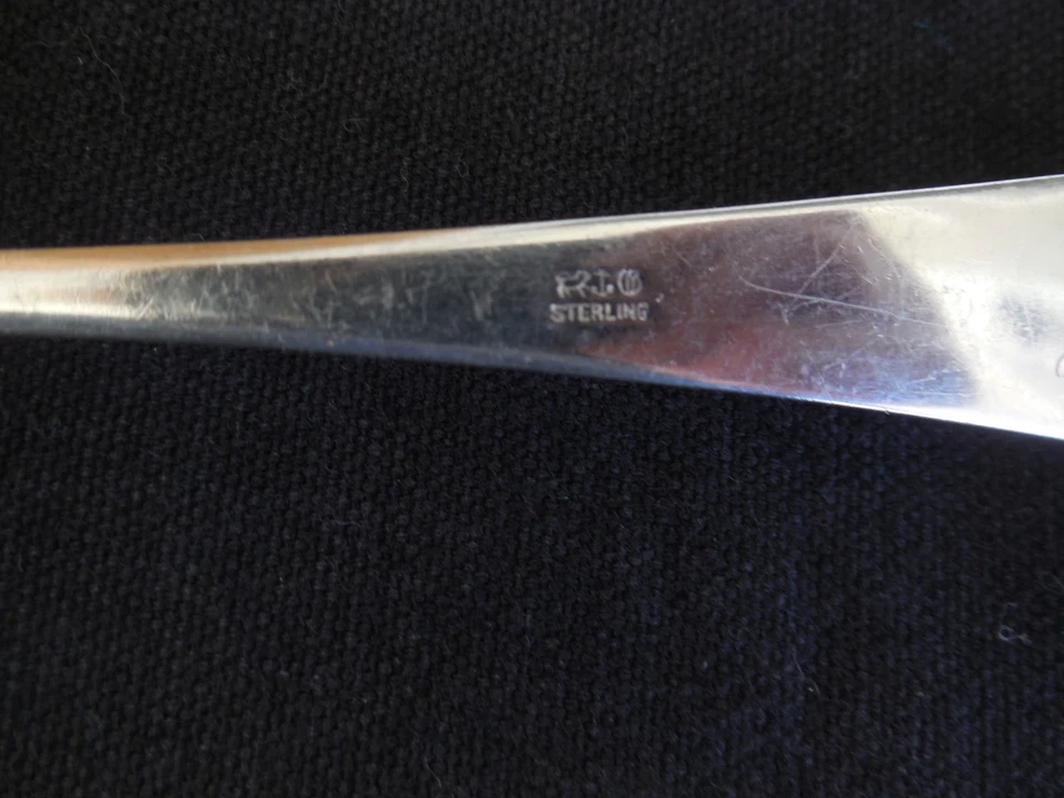 Sterling silver serving spoon Gorham Jac Rose 1885 - Image 4 of 4