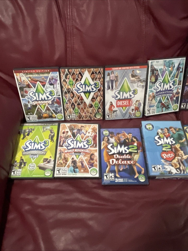 LOT 15 The Sims 2&3 (PC Windows Mac, 2009)  Base Game + Stuff & Expansion Packs - Image 2 of 4