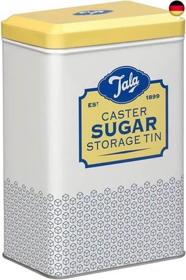 Tala Vorratsdose für Zucker aus Metall in Gelb und Creme, 1 kg 