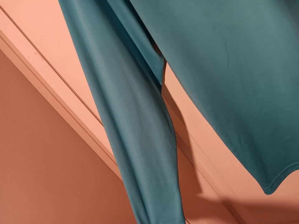 Camisa de pesca Bimini Bay para hombre M azul manga larga con logotipo de pez en la espalda  Foto 4 de 4