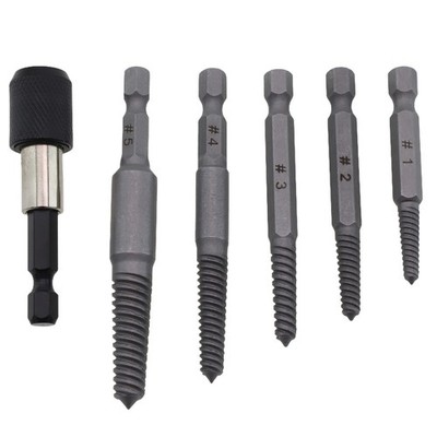 1satz Stud Screw Extractor Remover-Set Broken Damaged Pipes Bolt Easy Out Tool