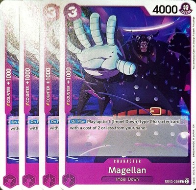 One Piece TCG - 4er Playset - EB02-038 Magellan C/NM/EN