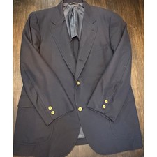 VTG Brooks Brothers Blazer 3-Button 44-46R Gold Button MADE IN USA jacket WOOL