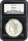 1879 S Morgan Silver Dollar NGC MS65+ Black Core 25th Anniversary Holder