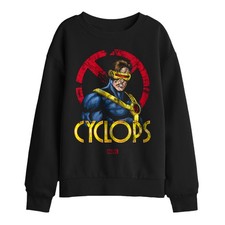 Image of Marvel Xmen Cyclops Logo Kids Sweatshirt 5-13 Years, Black